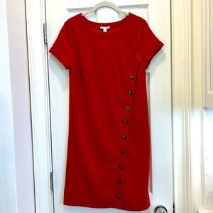 EST. 1946 Rust Office Dress w/ Button Detail No Wrinkle for Travel sz.Small NWT